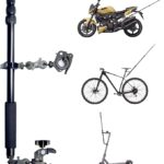 Motorcycle Camera Mount for Insta 360,Adjustable Studio Microphone Boom Arm Stand with Dual Mounting Clamps, Extension Pole Kit Compatible with Insta360 X4 and GoPro